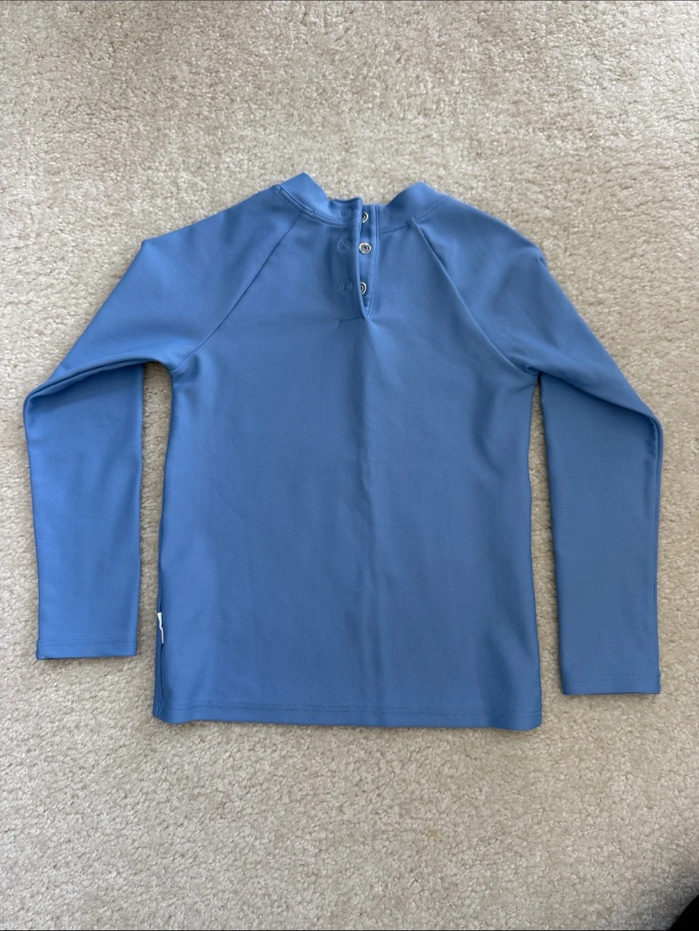 Minnow Swim Blue Long-Sleeve Kids Rash Guard 3/4T